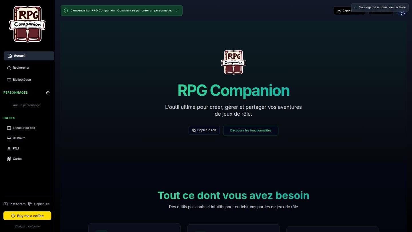 Aperçu de RPG Companion